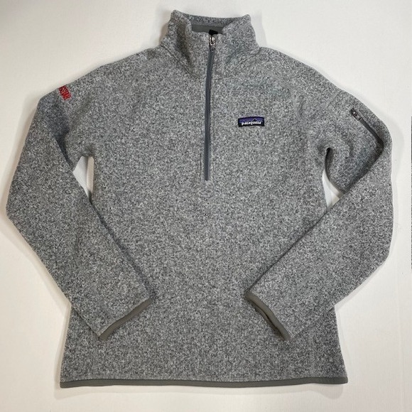 Patagonia Tops - Patagonia Gray Fleece‎ Quarter Zip Pullover Sweater Women's Size Small